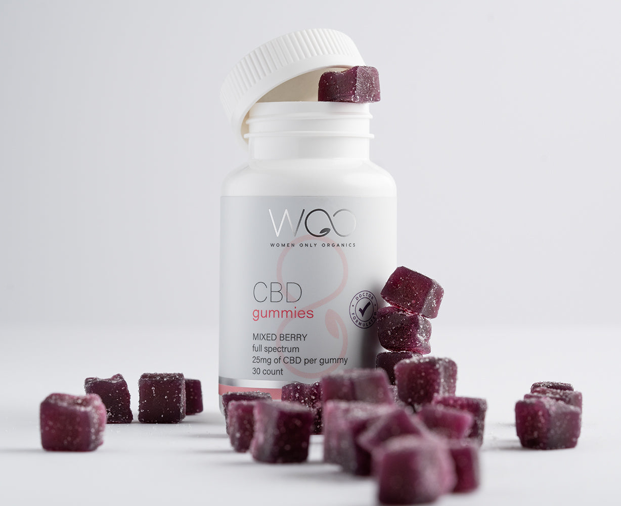 These full-spectrum vegan CBD gummies serve as an overall health supplement for women.