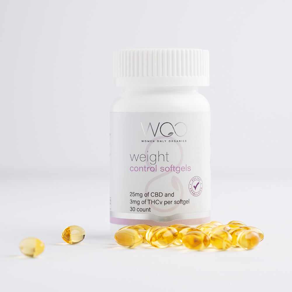 These CBD weight control softgel supplements give women a natural way to reduce appetite and boost metabolism to support their weight loss goals.