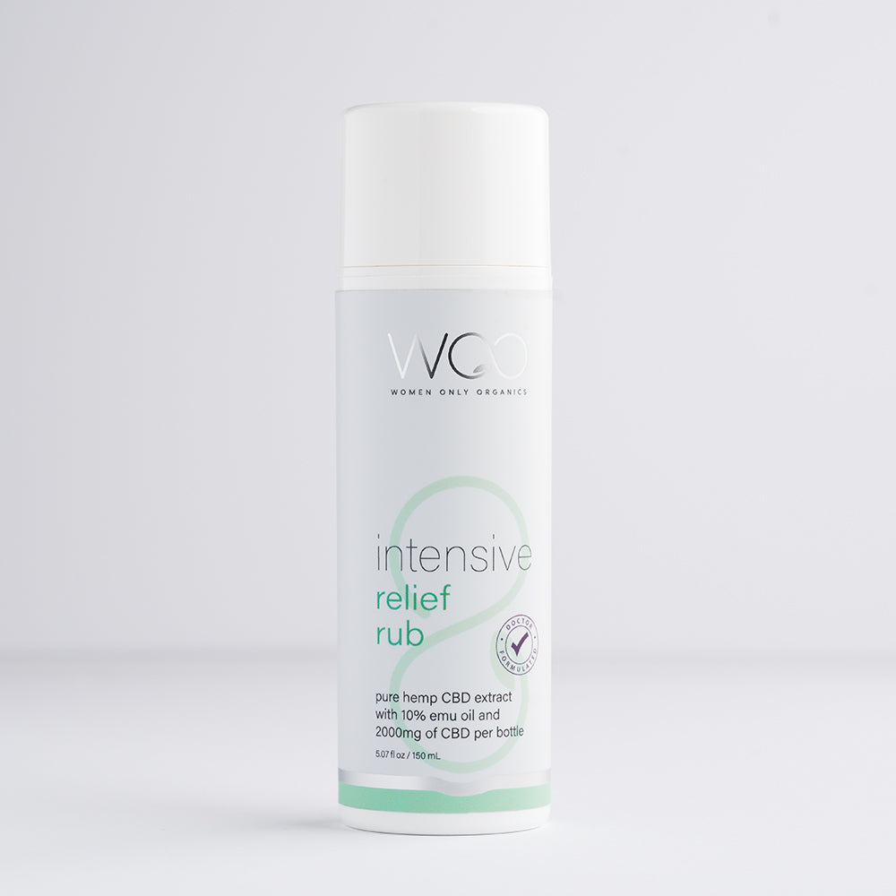 This CBD intensive relief rub aid women in the relief of sore muscles and joints.